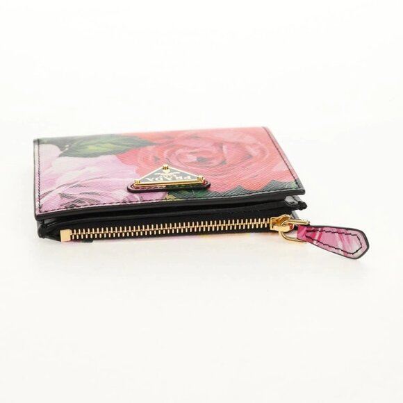 PRADA Bifold Wallet Leather Pink Auth 136570V - Picture 7 of 16